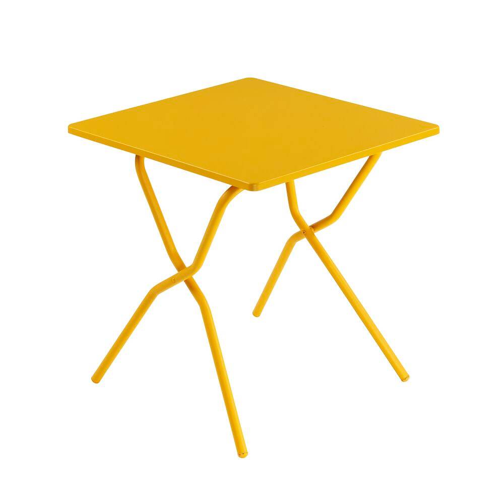 Table de jardin carré acier 2 personnes miel Lafuma