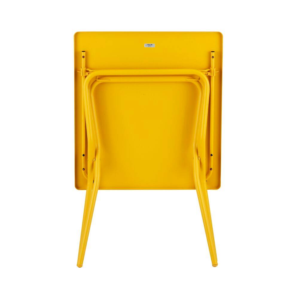Table de jardin carré acier 2 personnes miel Lafuma - Image 3