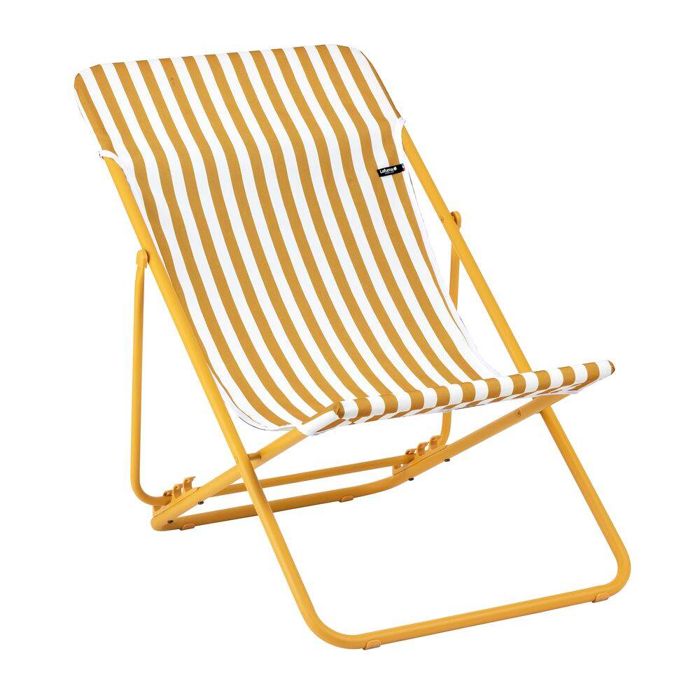 Transat rayures miel Maxi Transat Lafuma Mobilier