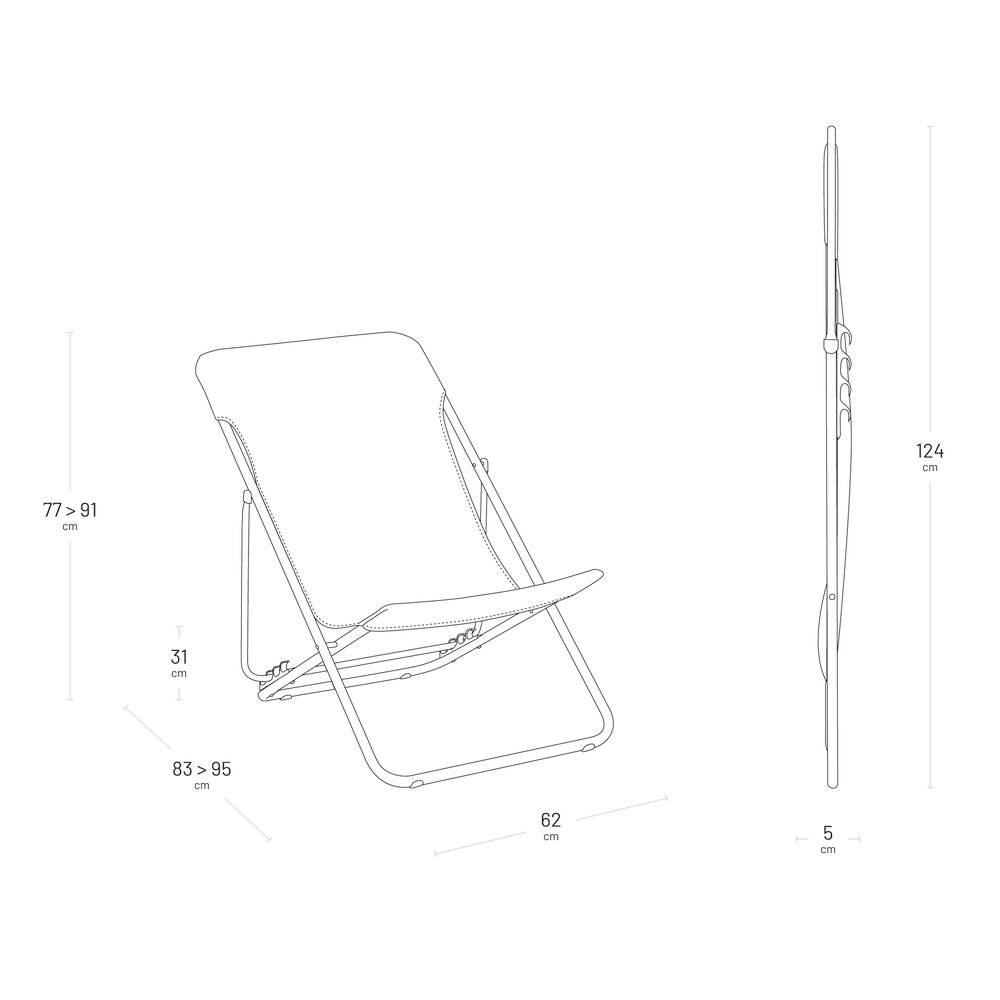 Transat rayures miel Maxi Transat Lafuma Mobilier - Image 4