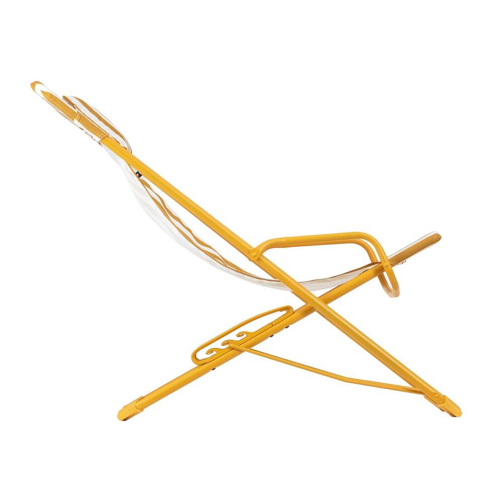 Transat pliant rayure miel Transaswing Lafuma - Image 2