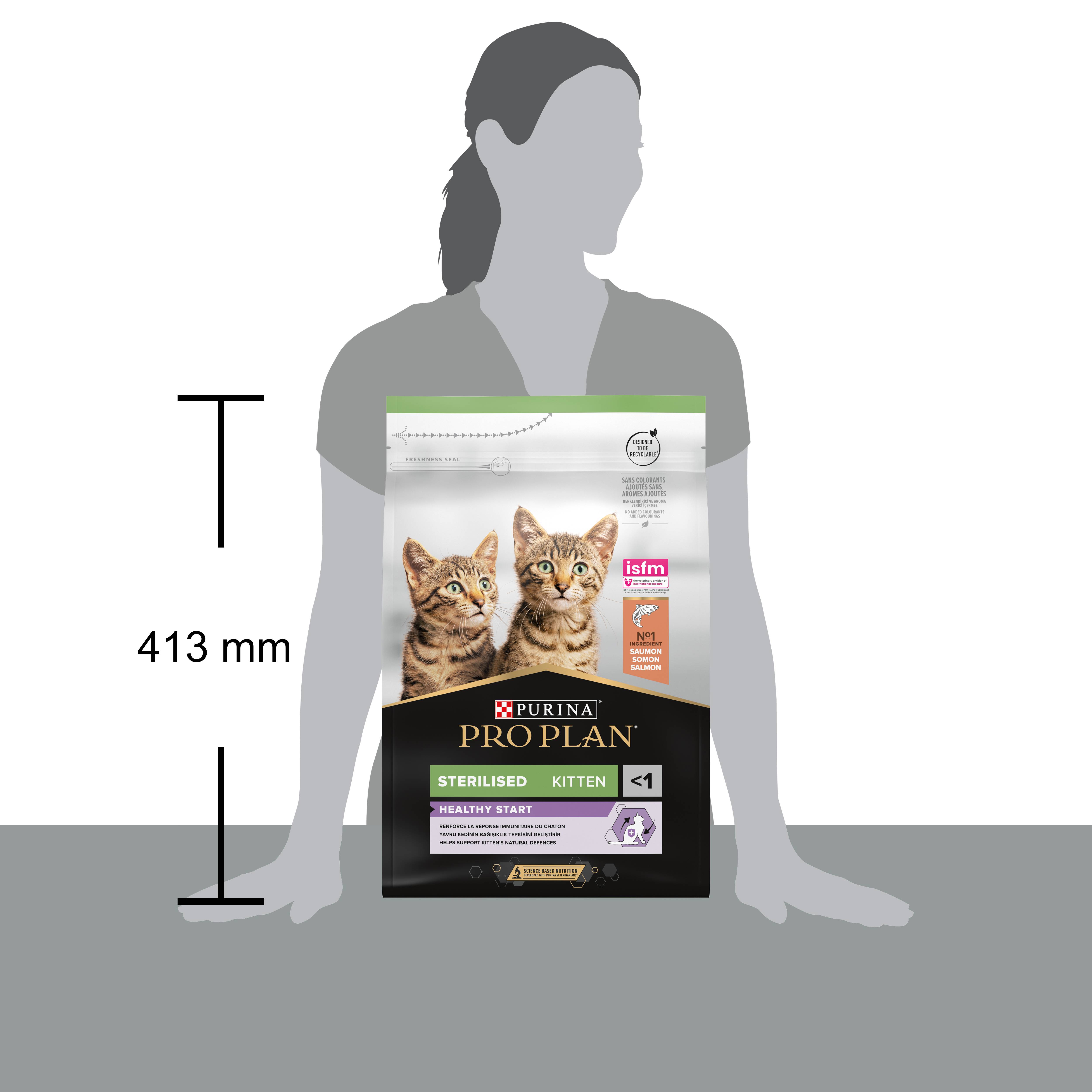 PRO PLAN Sterilised Kitten HEALTHY START Saumon 3kg - Imagen 4