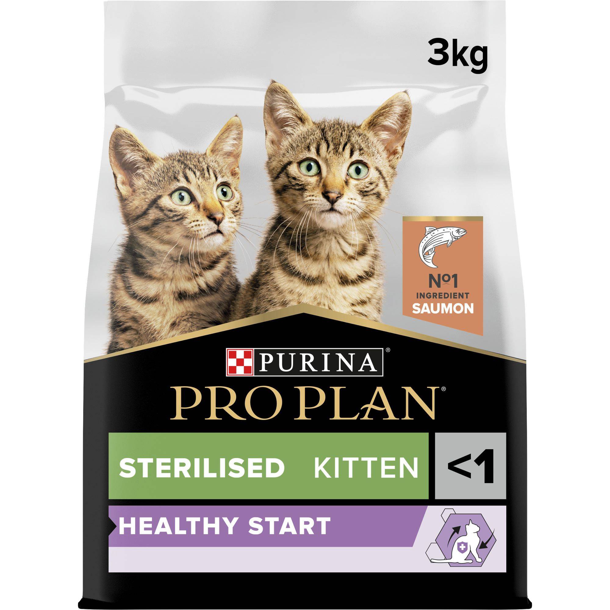 PRO PLAN Sterilised Kitten HEALTHY START Saumon 3kg - Imagen 9