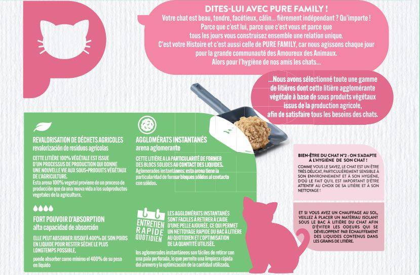 Pure Family - Litière agglomérante végétale en vrac - PURE FAMILY - Image 2