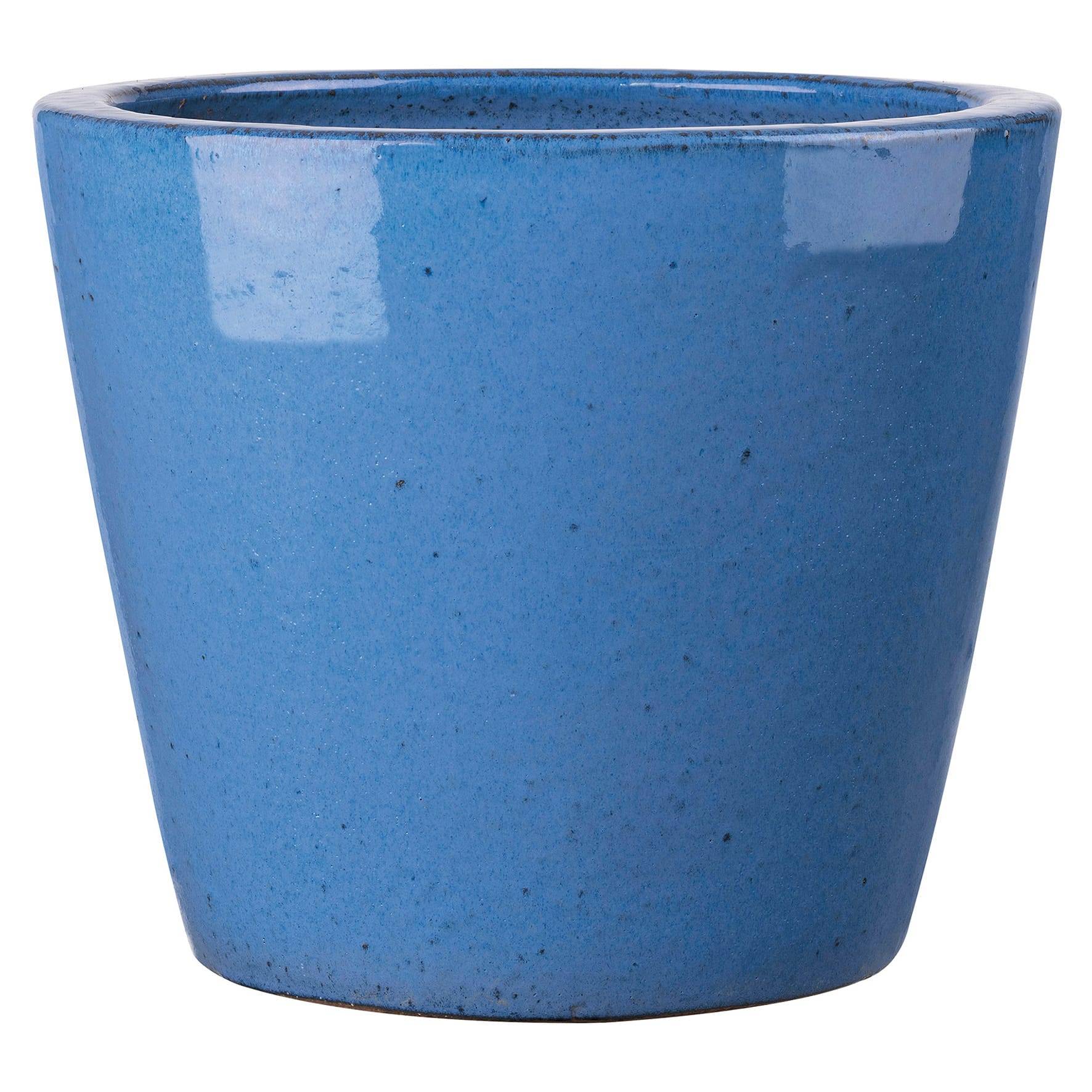 Deroma - Pot de fleur terre cuite émaillée D. 36cm bleu Fun Deroma - Imagen 7