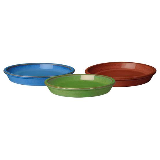 Deroma - Soucoupe terre cuite émaillée D. 21,5 cm vert Fun Deroma - Image 3