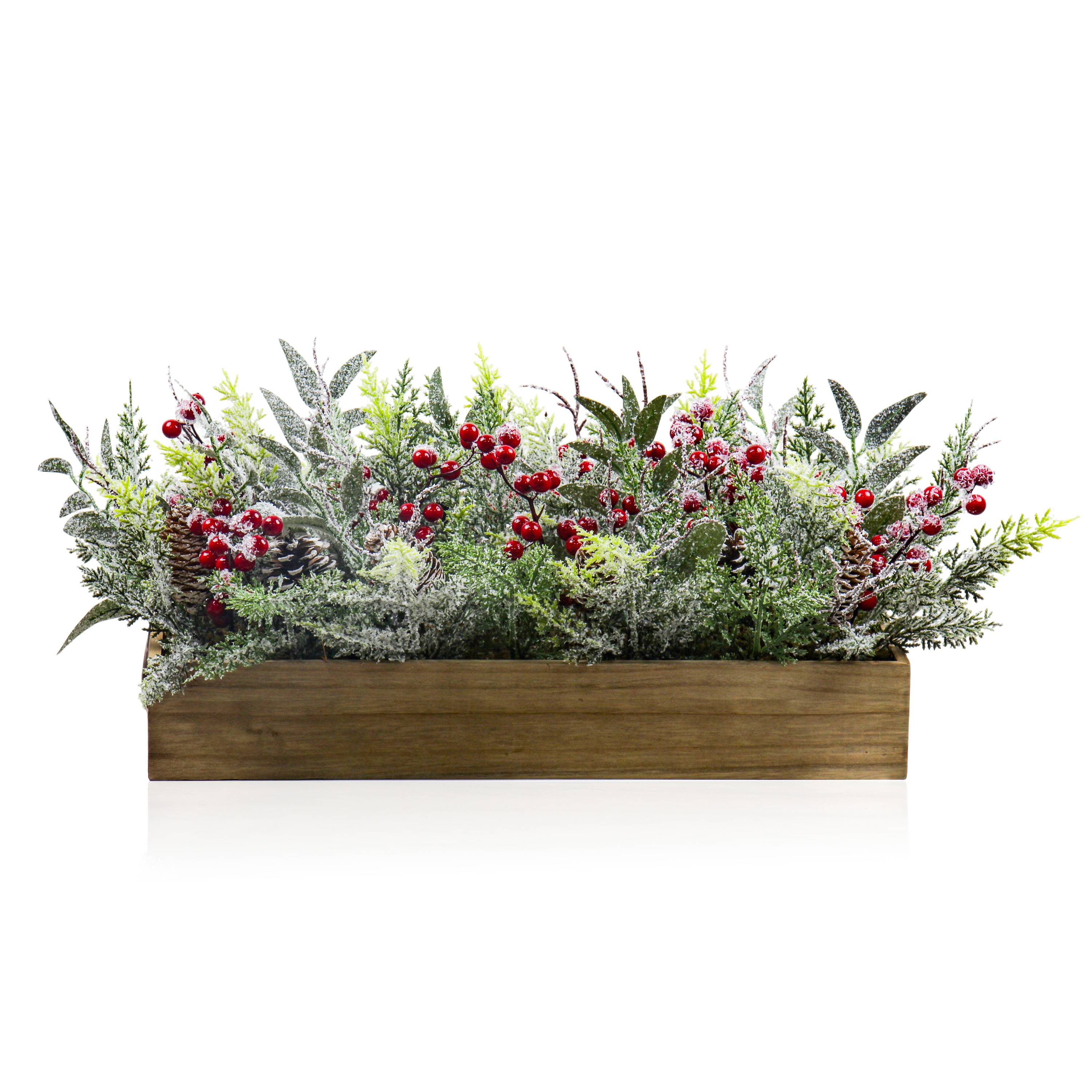Ecloz - Jardinière de Noël givrée - L. 60 cm - ECLOZ - Image 1
