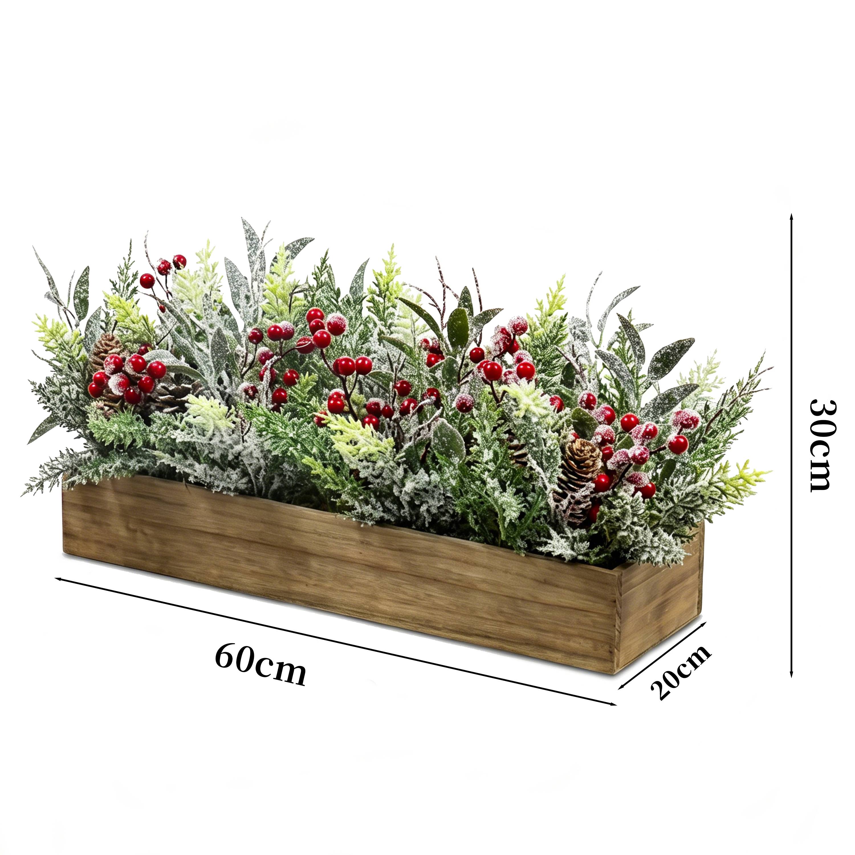 Ecloz - Jardinière de Noël givrée - L. 60 cm - ECLOZ - Image 4