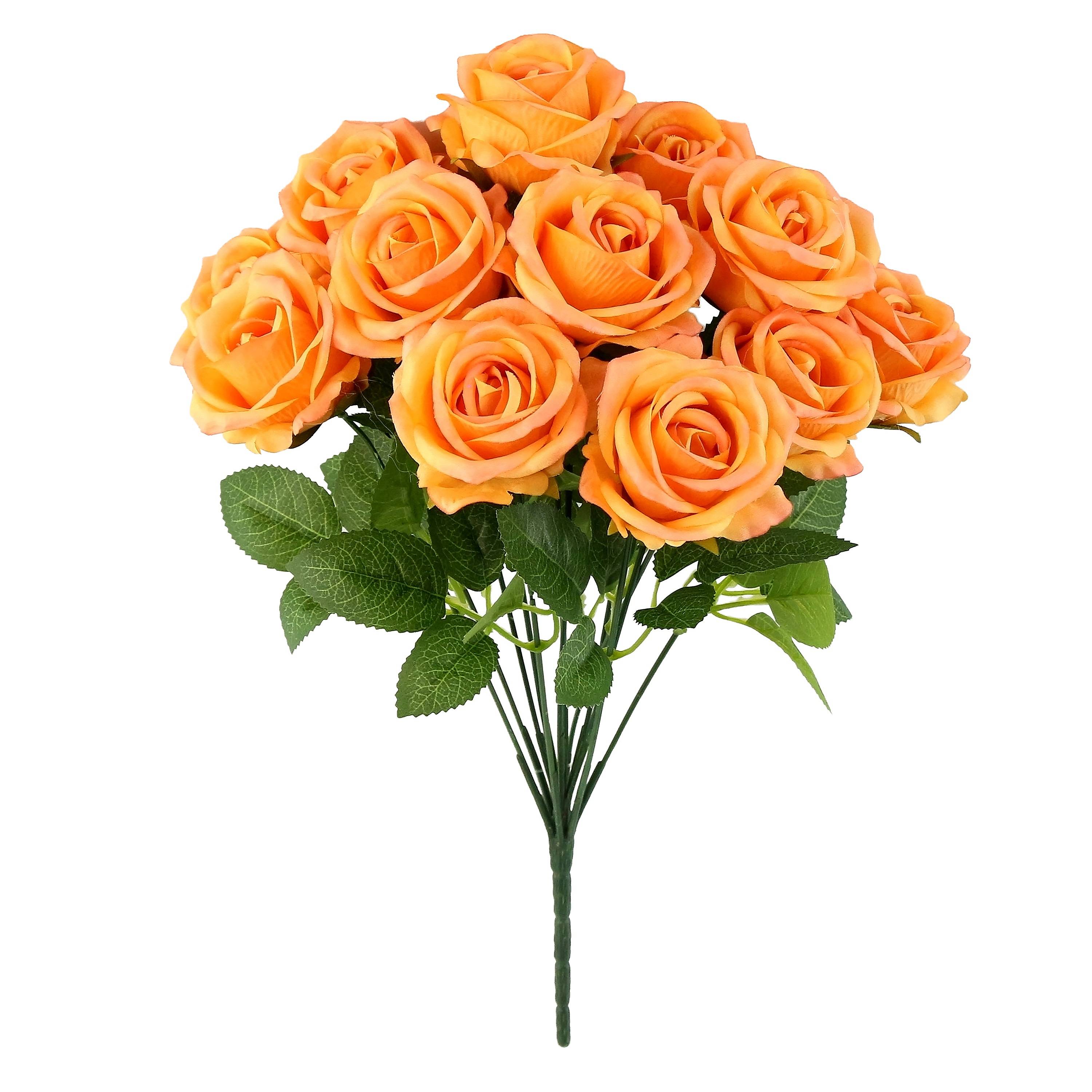 Ecloz - Bouquet artificiel de roses corail - H. 39 cm - ECLOZ - Image 1