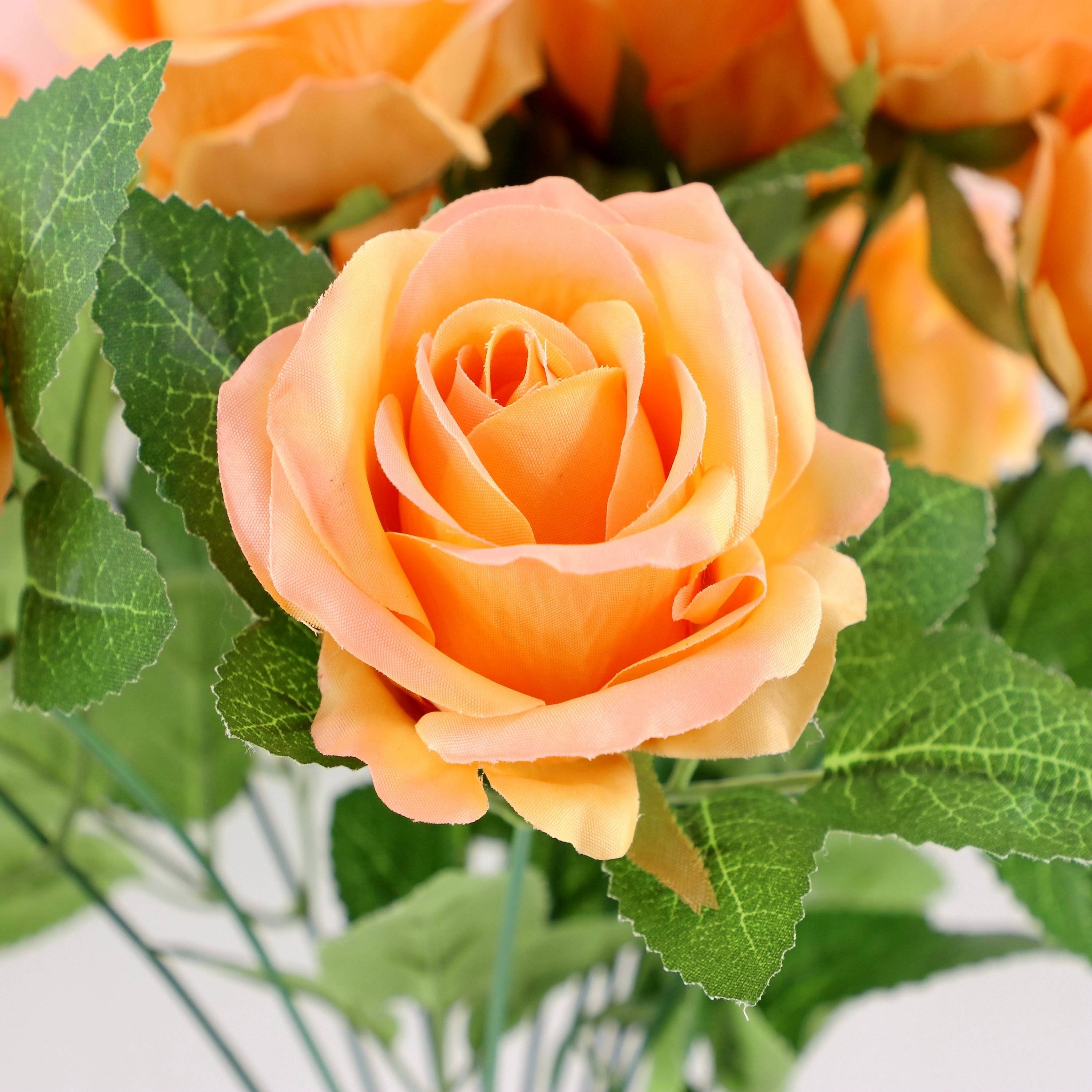 Ecloz - Bouquet artificiel de roses corail - H. 39 cm - ECLOZ - Image 3