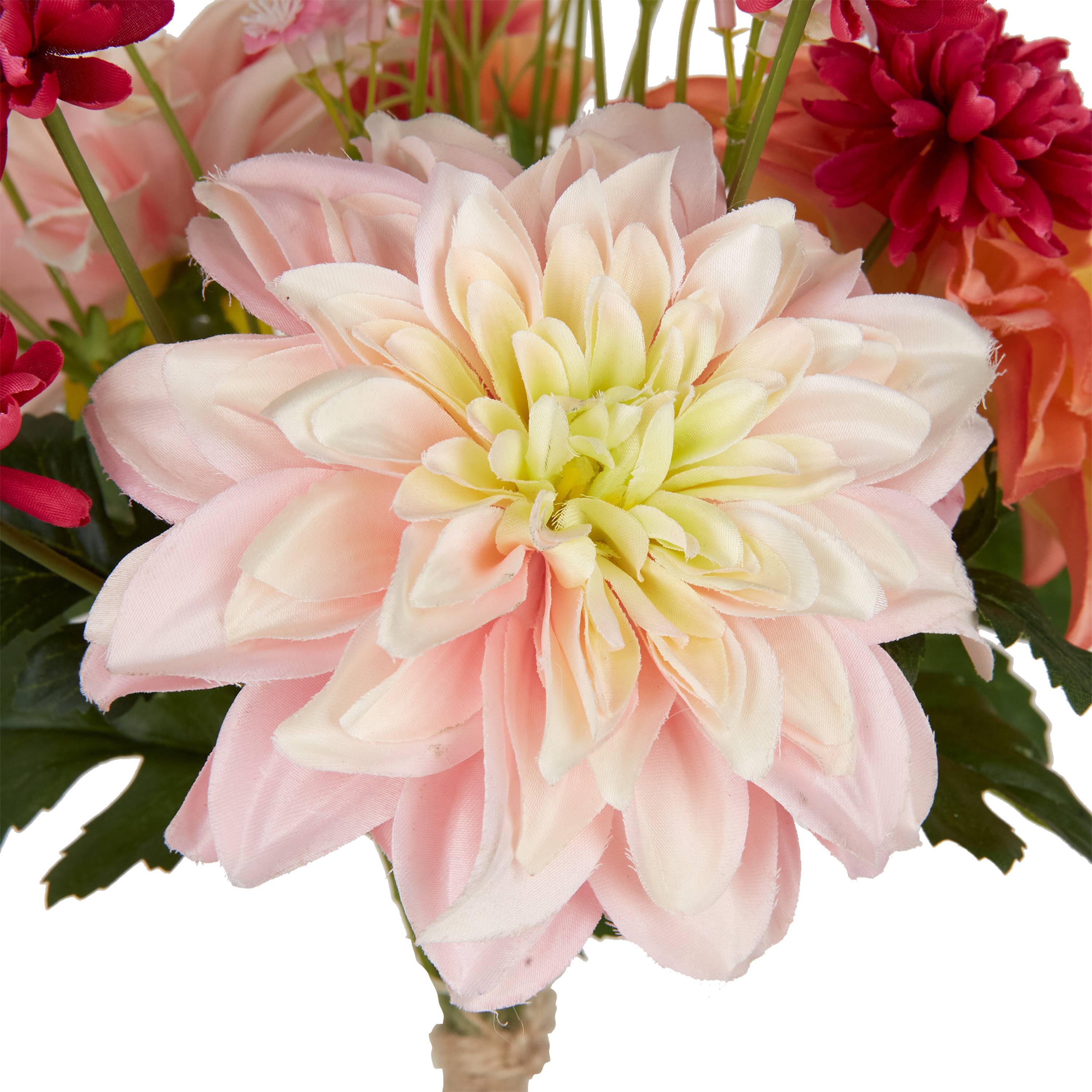 Ecloz - Ramo de flores artificiales variadas rosas y amarillas - H. 78 cm - ECLOZ - Imagen 2