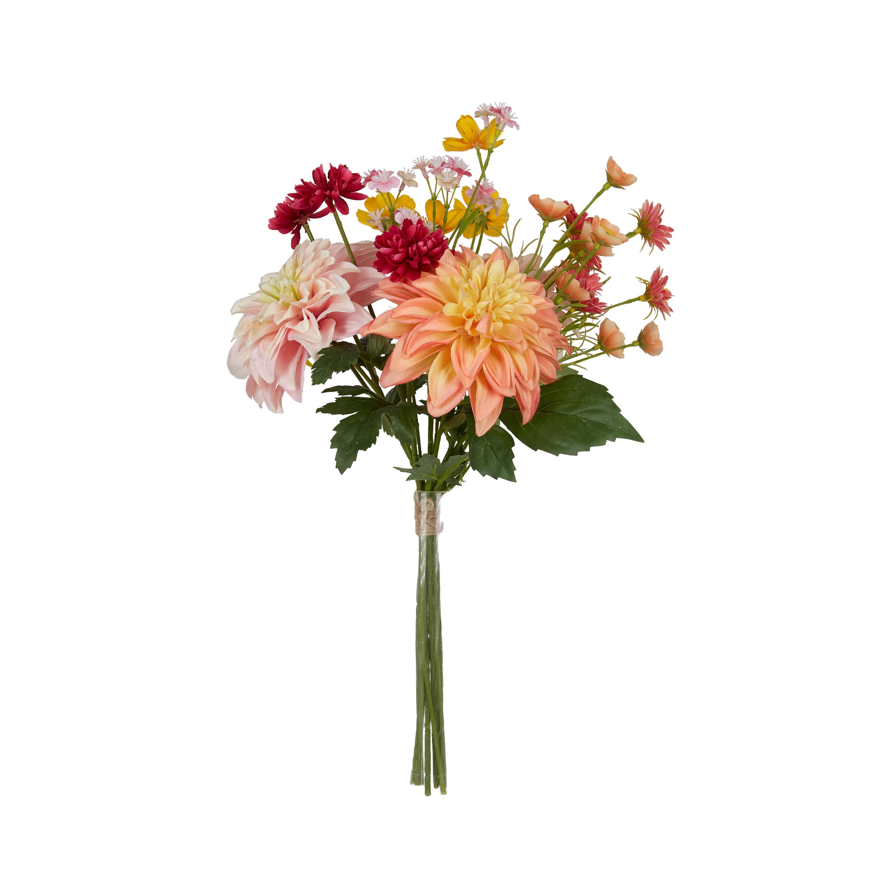 Ecloz - Ramo de flores artificiales variadas rosas y amarillas - H. 78 cm - ECLOZ
