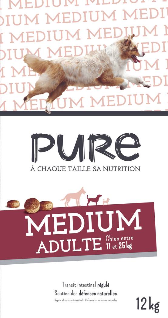 Pure - Croquettes chien taille moyenne Medium Adulte 12 kg - Pure - Image 1