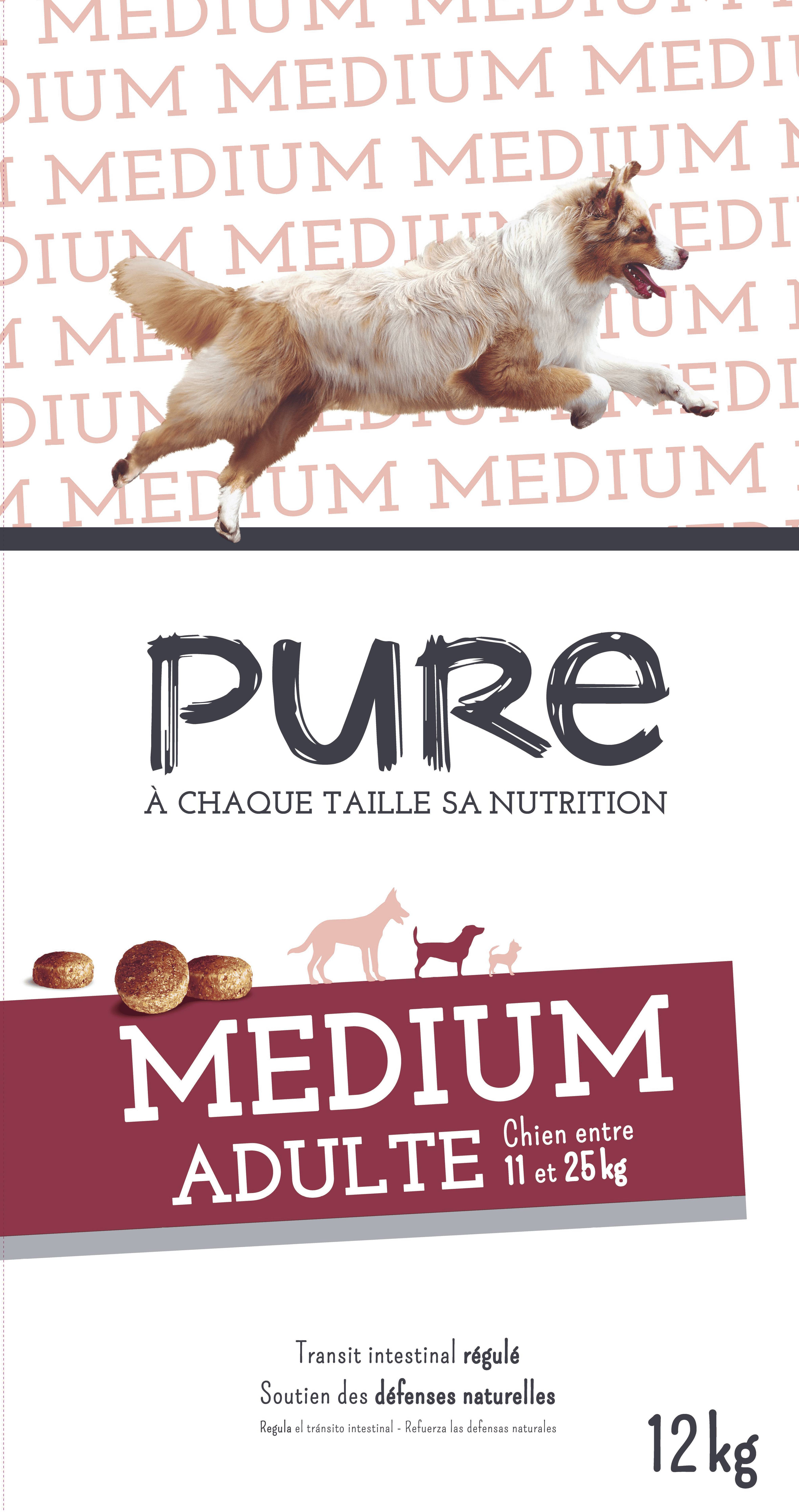 Pure - Croquettes chien taille moyenne Medium Adulte 12 kg - Pure - Image 1
