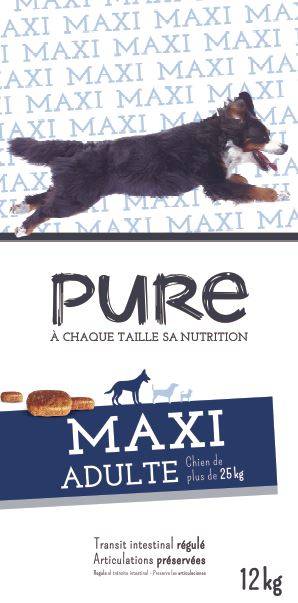 Pure - Croquettes chien grande taille Maxi Adulte 12 kg - Pure