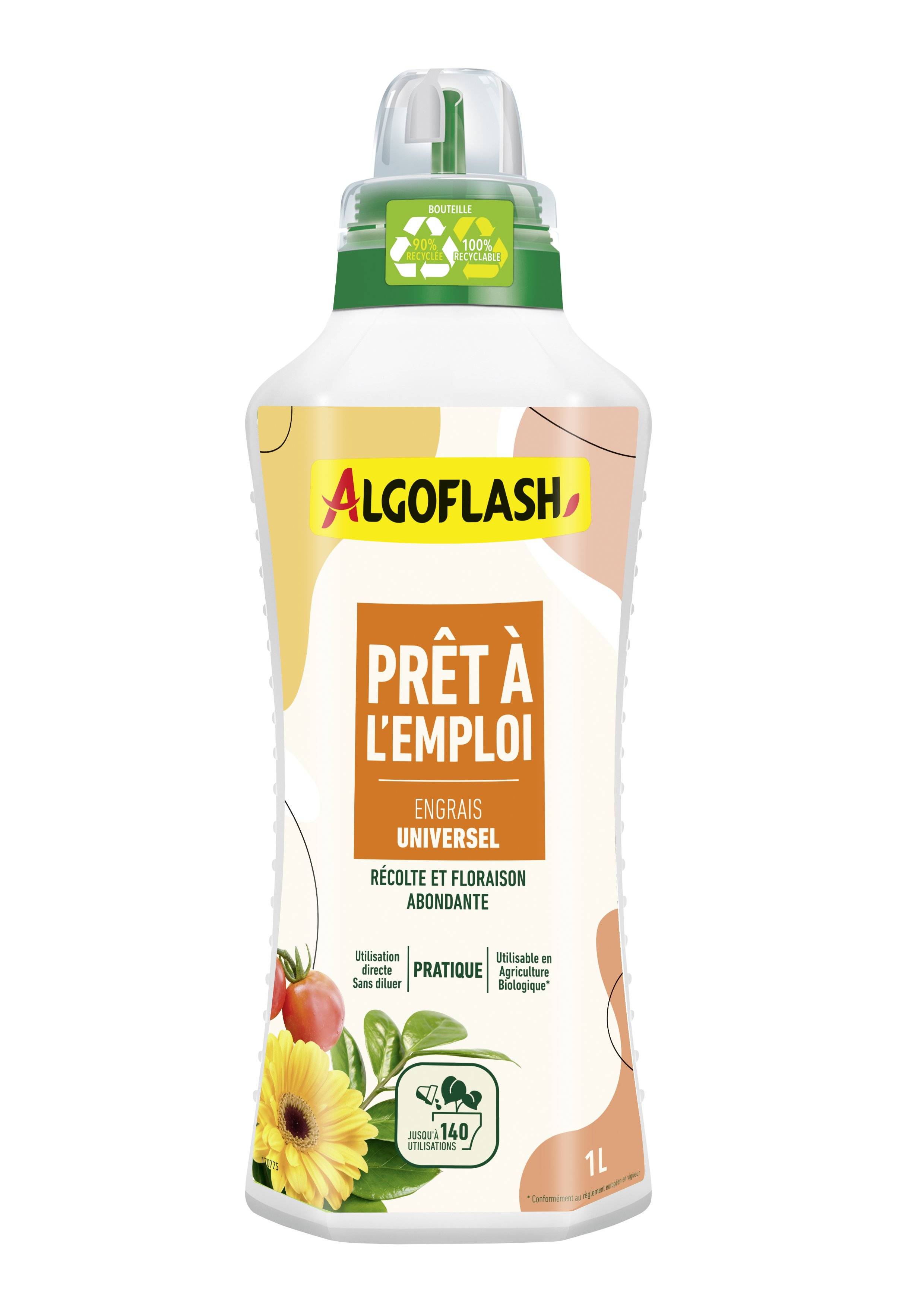 Algoflash - Fertilizante listo para usar Universal UAB 1 L - Algoflash