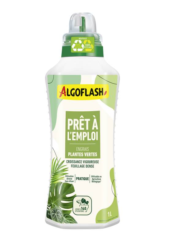 Algoflash - Engrais prêt à l'emploi Plantes vertes UAB 1 L - Algoflash