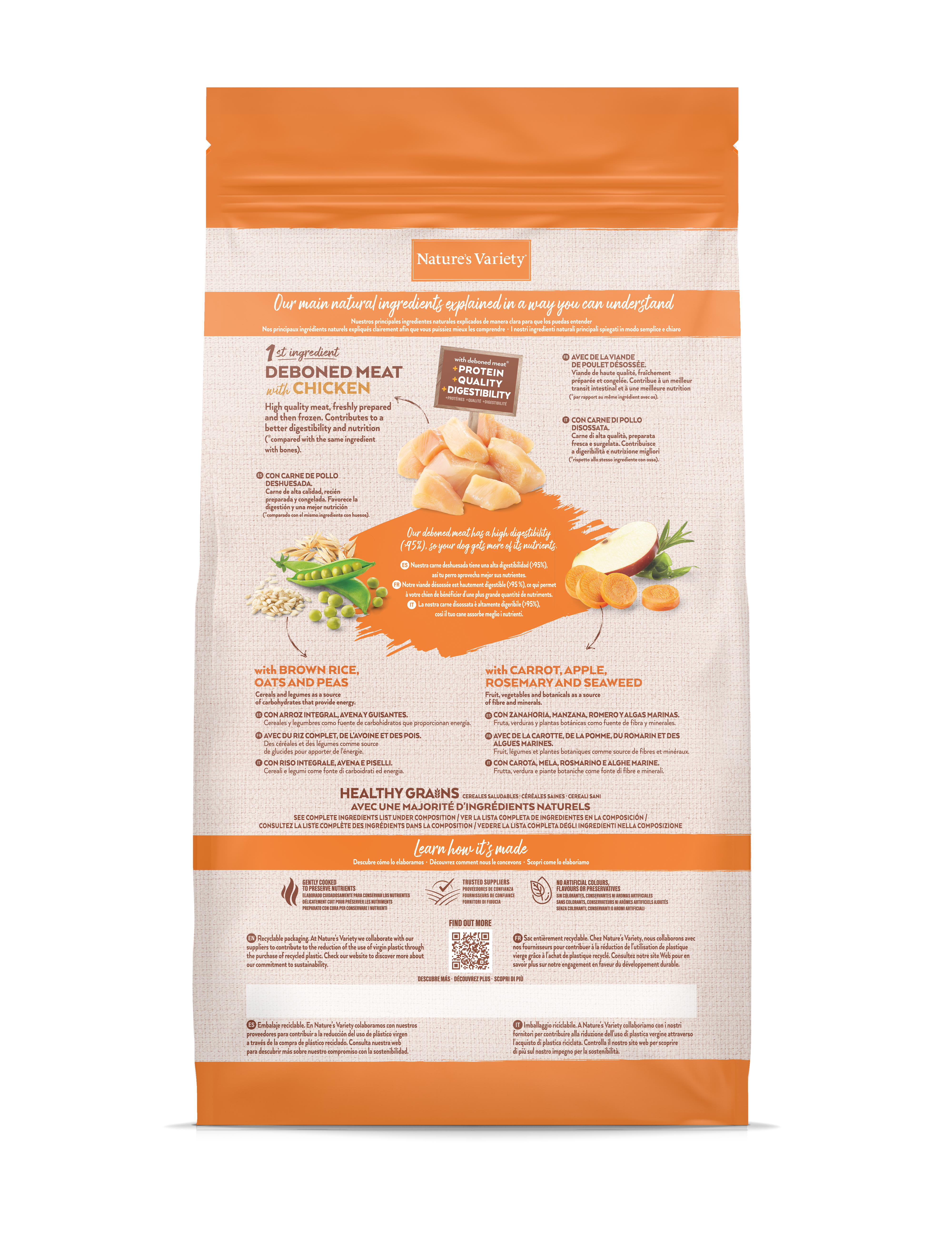 Croquetas para cachorro con cereales saludables mini pollo 3 kg - Nature's Variety - Imagen 5