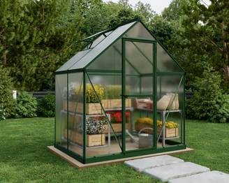 Canopia by Palram - Serre de jardin polycarbonate aluminium vert 2,3 m² Mythos avec embase - Canopia by Palram