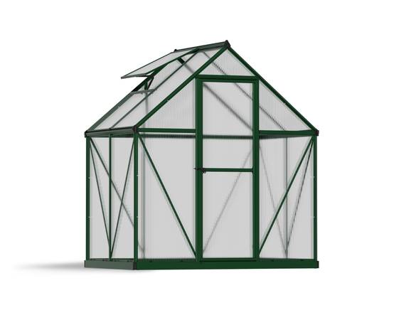 Canopia by Palram - Serre de jardin polycarbonate aluminium vert 2,3 m² Mythos avec embase - Canopia by Palram - Image 4