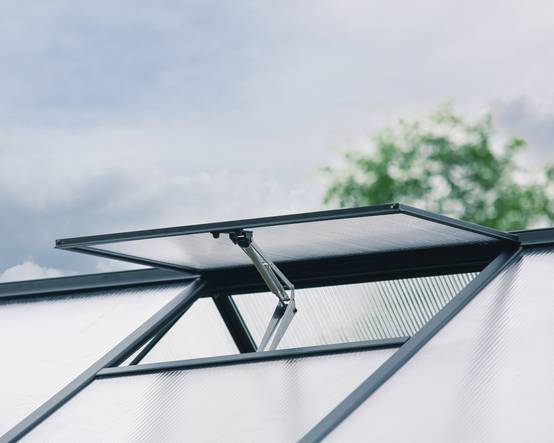 Canopia by Palram - Serre de jardin polycarbonate aluminium noir 9,3 m² Aria avec embase - Canopia by Palram - Image 6
