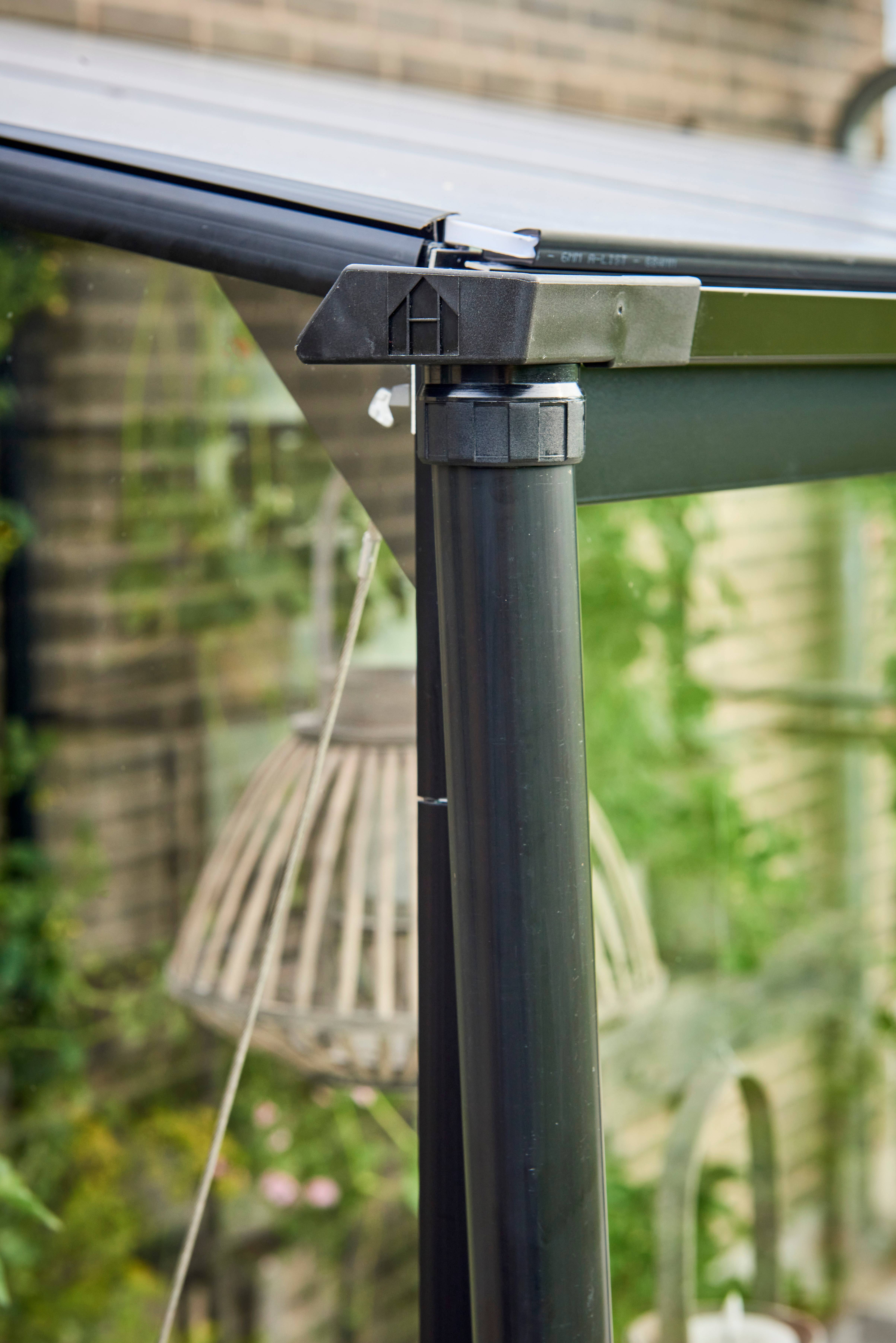 Halls - Descente de gouttière aluminium noir pour serre Qube Lean-to adossée L.180 X Ø 4 cm lot de 2 - Halls - Image 2