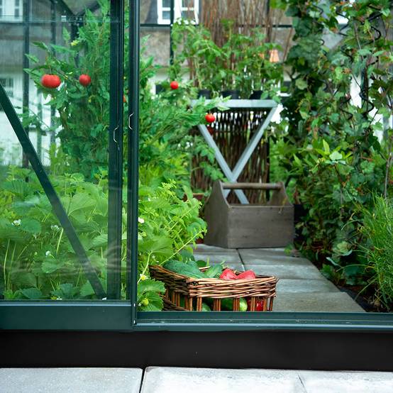 Halls - Serre de jardin verre trempé aluminium vert 5 m² Popular 86 - Halls - Image 8