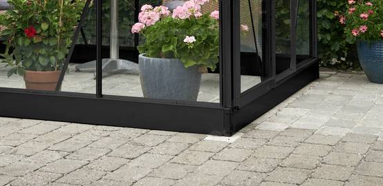 Halls - Embase pour serre de jardin acier galvanisé laqué noir 6,2 m² Popular 106 - Halls - Image 2