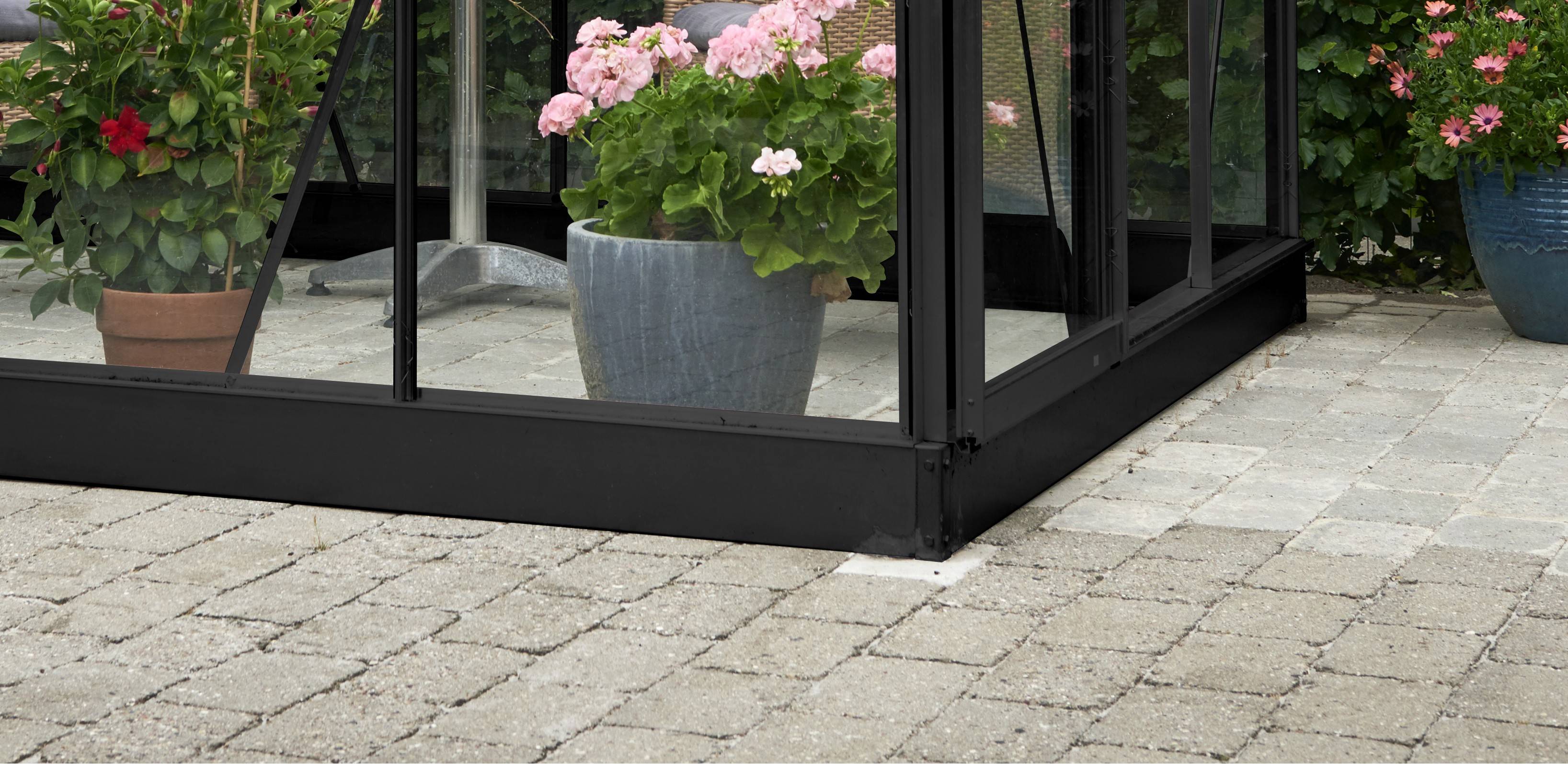 Halls - Embase pour serre de jardin acier galvanisé laqué noir 5 m² Popular 86 - Halls - Image 2