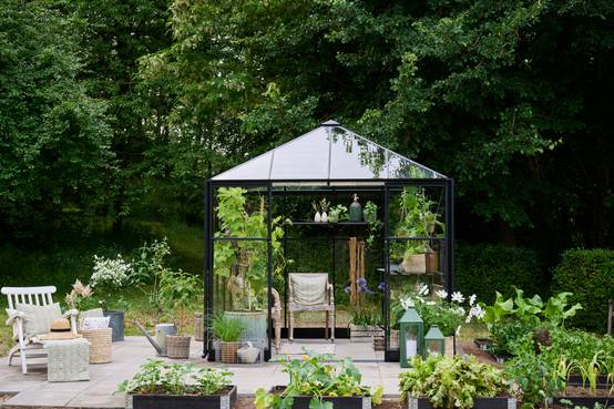 Halls - Serre de jardin verre trempé aluminium noir 6,3 m² Qube Square 8 - Halls - Image 8