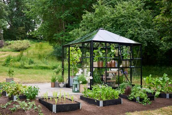 Halls - Serre de jardin verre trempé aluminium noir 6,3 m² Qube Square 8 - Halls - Image 6