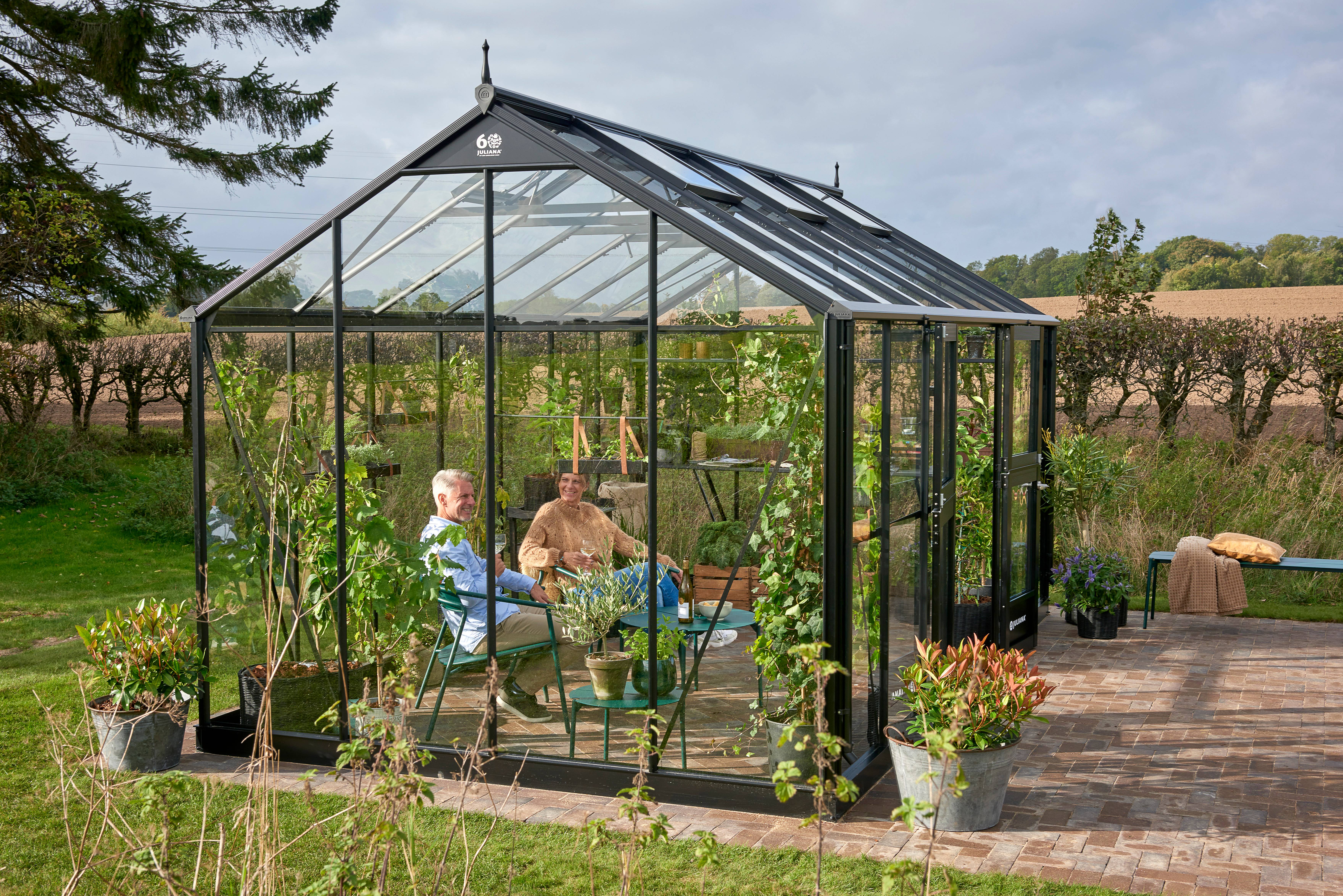 Juliana - Serre de jardin verre trempé aluminium noir 15,1 m² Jubii 60 - Juliana - Image 5