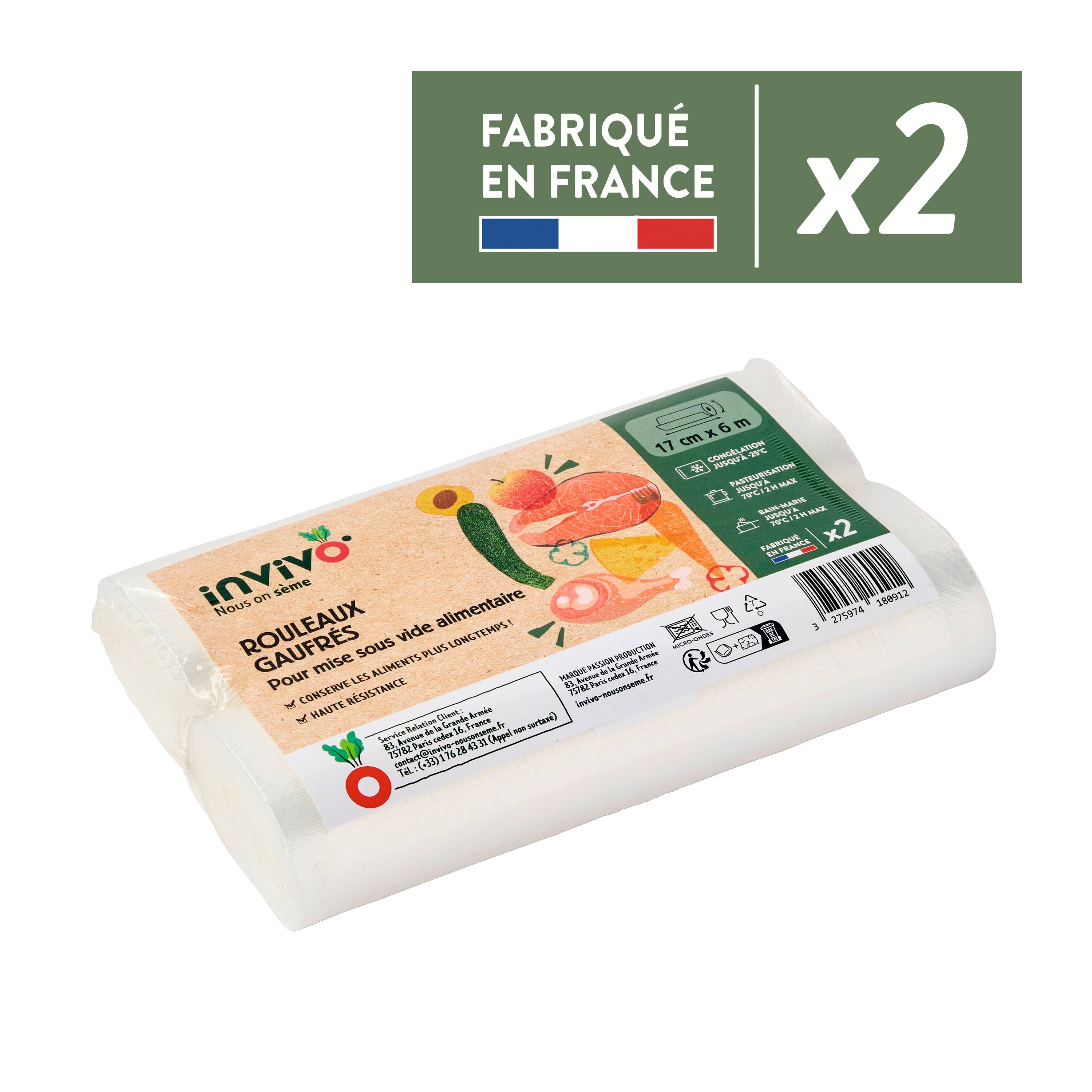 Invivo Nous On Sème - Rouleaux gaufrés 17 cm x 6 m x2 - INVIVO Nous on sème