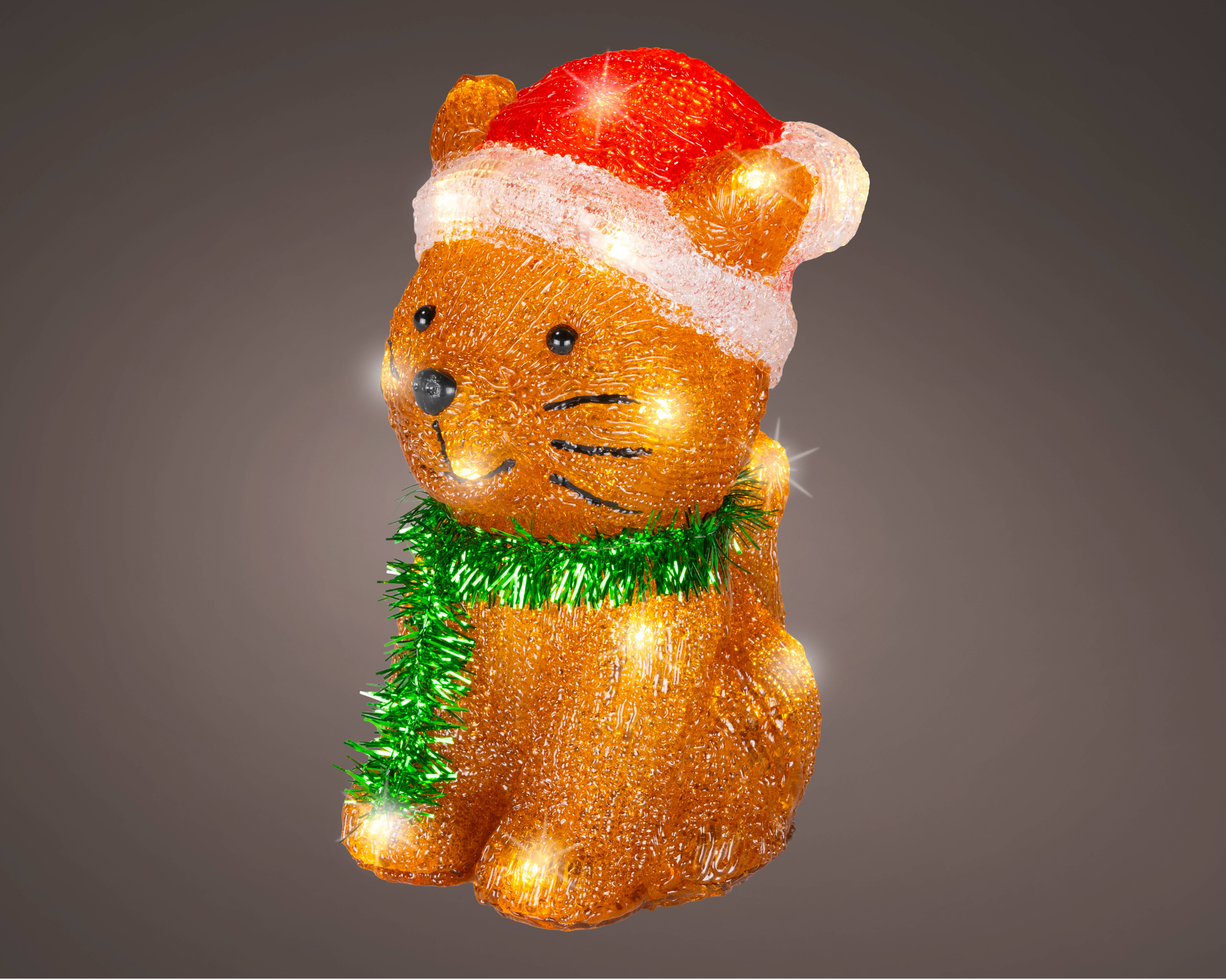 Decoris - LED gato exterior marrón/blanco frío L12.50-W15.00-H21.00cm-20L