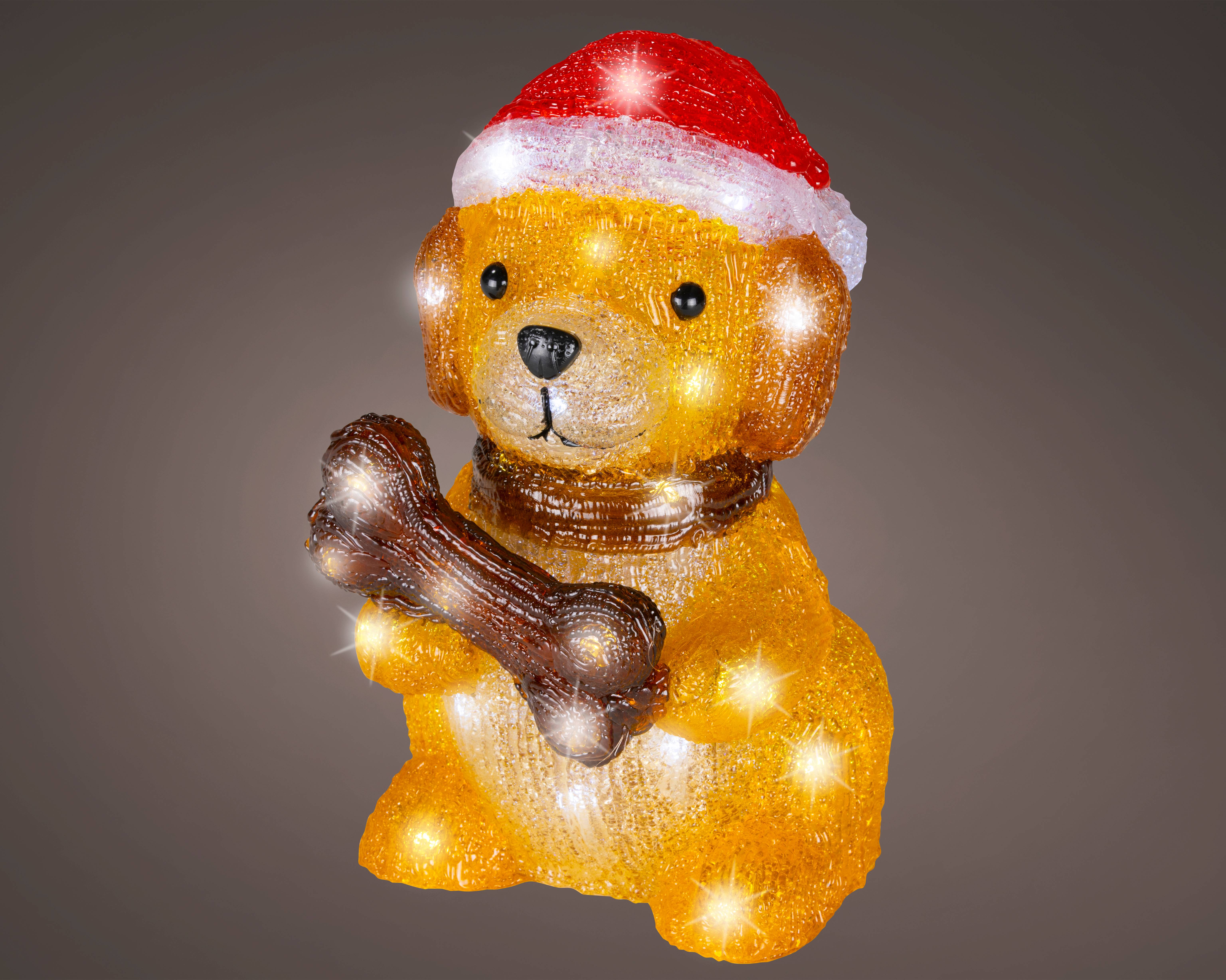 Decoris - LED perro exterior marrón/blanco frío L17.00-W18.00-H27.00cm-40L