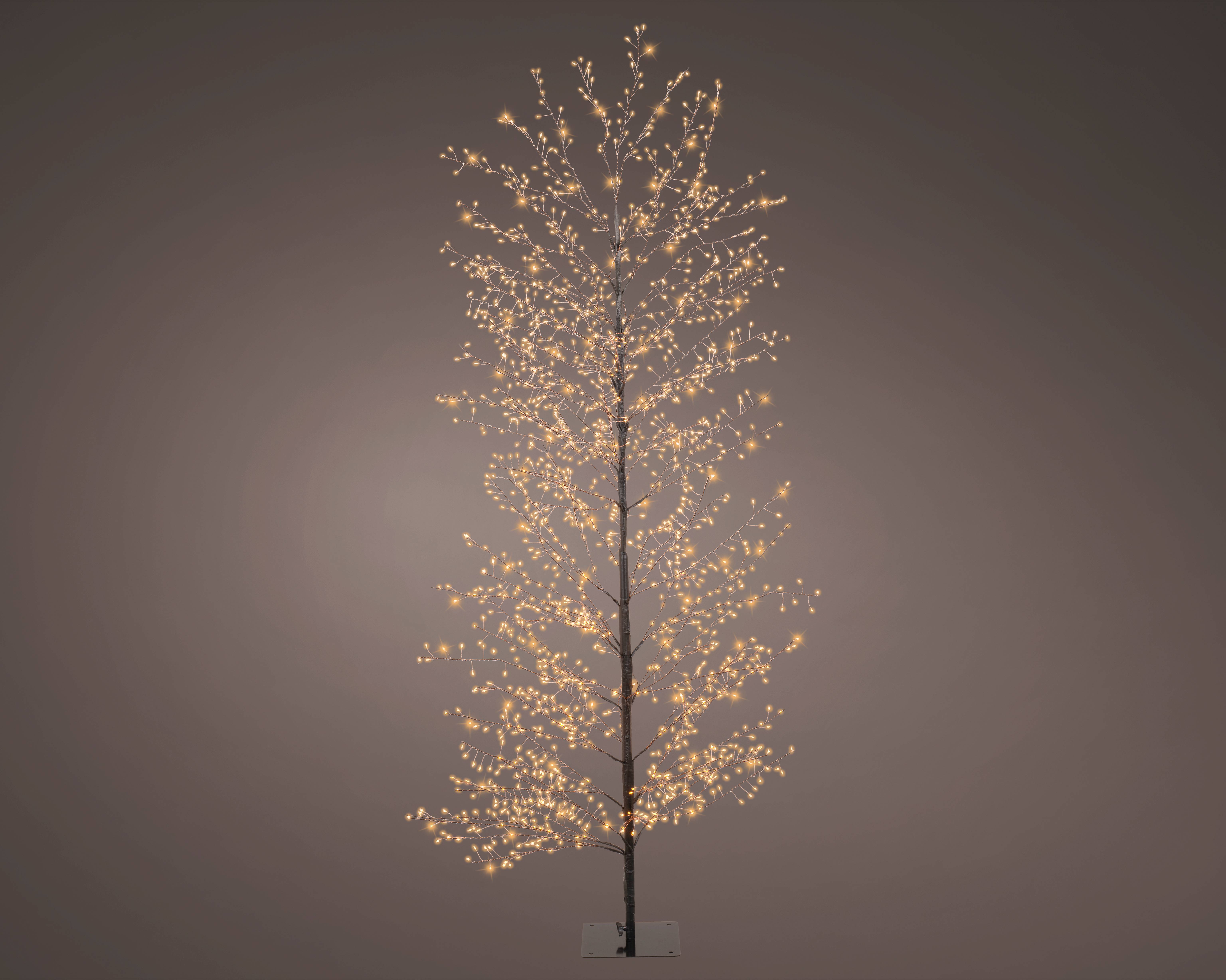 Decoris - Micro LED árbol exterior negro/blanco clásico dia70.00-H180.00cm-1755L
