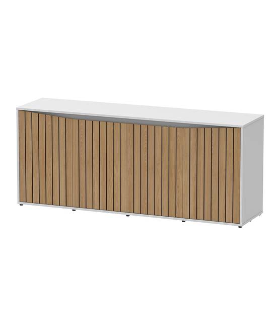 Aquatlantis - Meuble Splendid Blanc/Robe Hera Atlas 4 portes MDF Striés - Aquatlantis