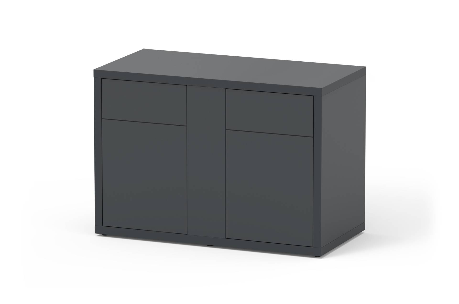Aquatlantis - Meuble Aquarium pour poissons Gris Anthracite 2 portes - Aquatlantis
