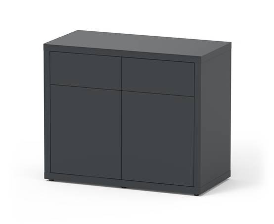 Aquatlantis - Meuble Aquarium pour poissons Sublime Gris Anthracite 2 Portes - Aquatlantis