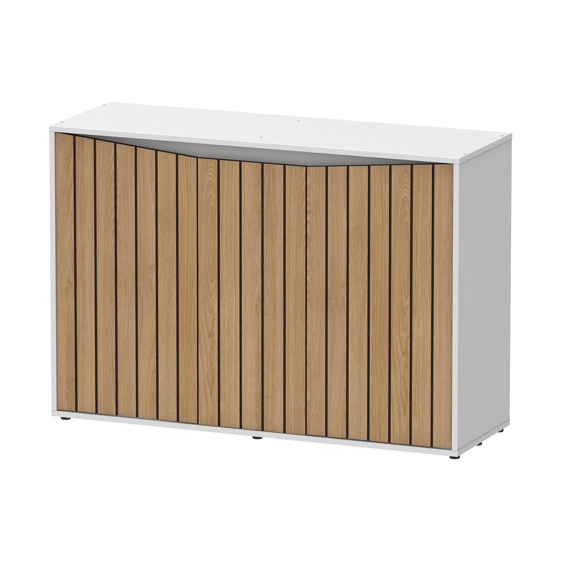 Aquatlantis - Meuble Prestige/Splendid  Blanc/Robe Hera Atlas 2 portes Chêne Striés MDF -Aquatlantis -