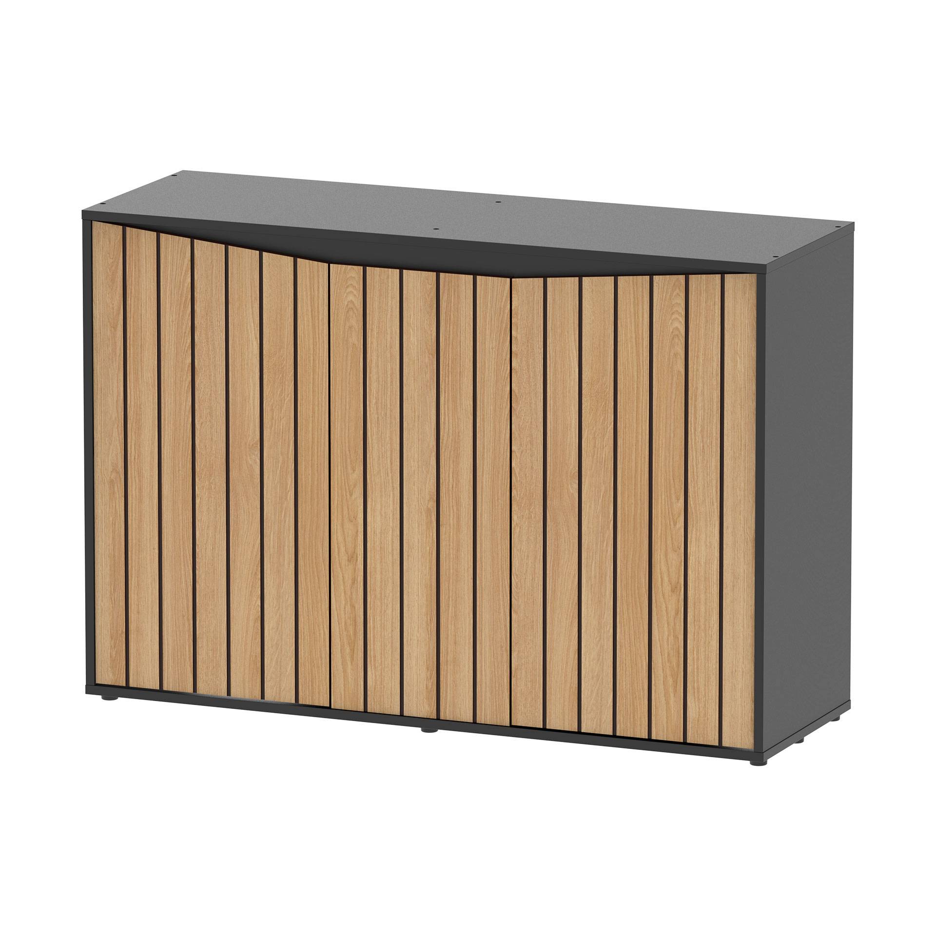 Aquatlantis - Meuble Aquarium pour poissons Noir Chêne Strié MDF 120x 40 - Aquatlantis