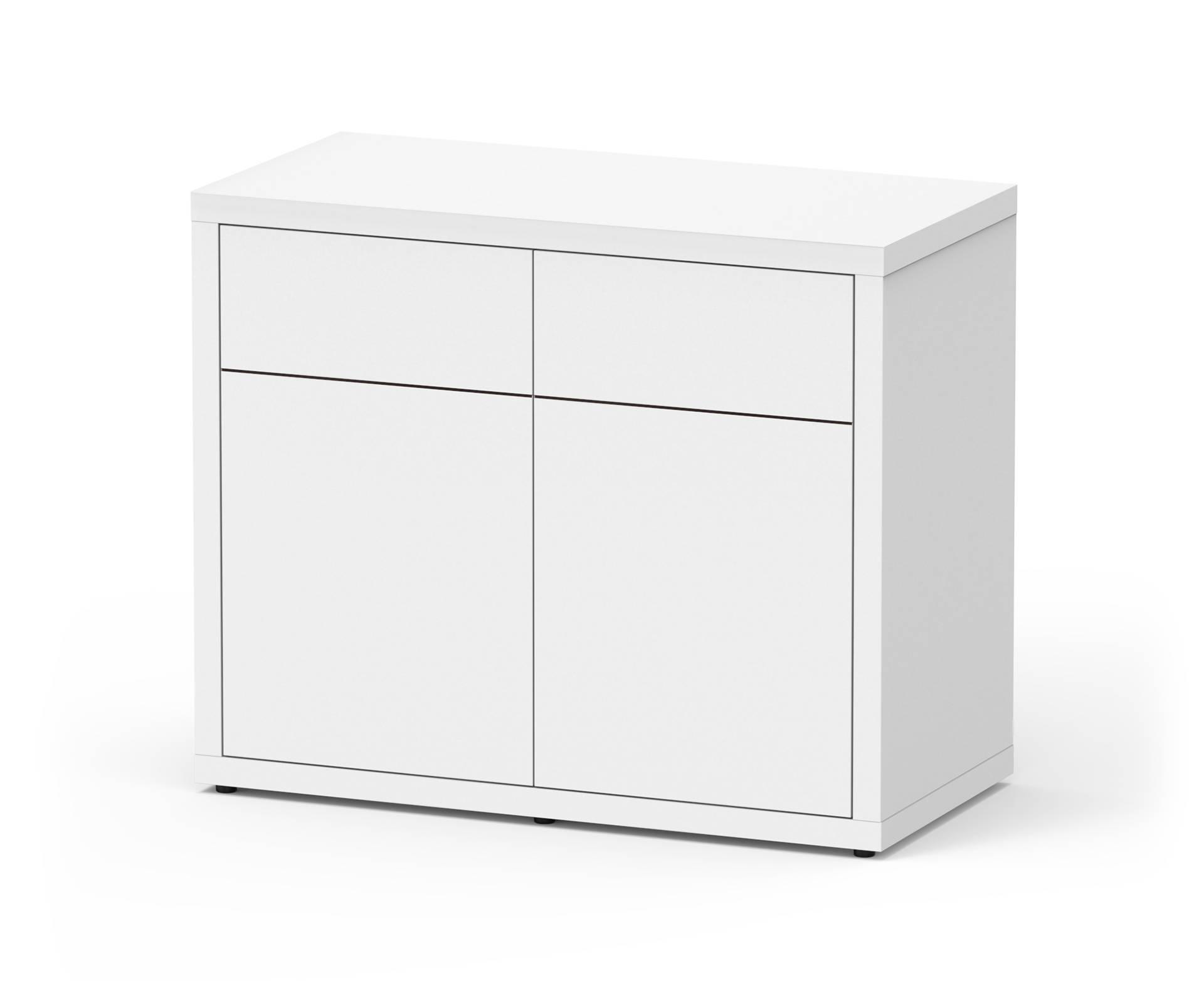 Aquatlantis - Meuble Aquarium pour poissons Blanc Brillant 2 Portes - Aquatlantis