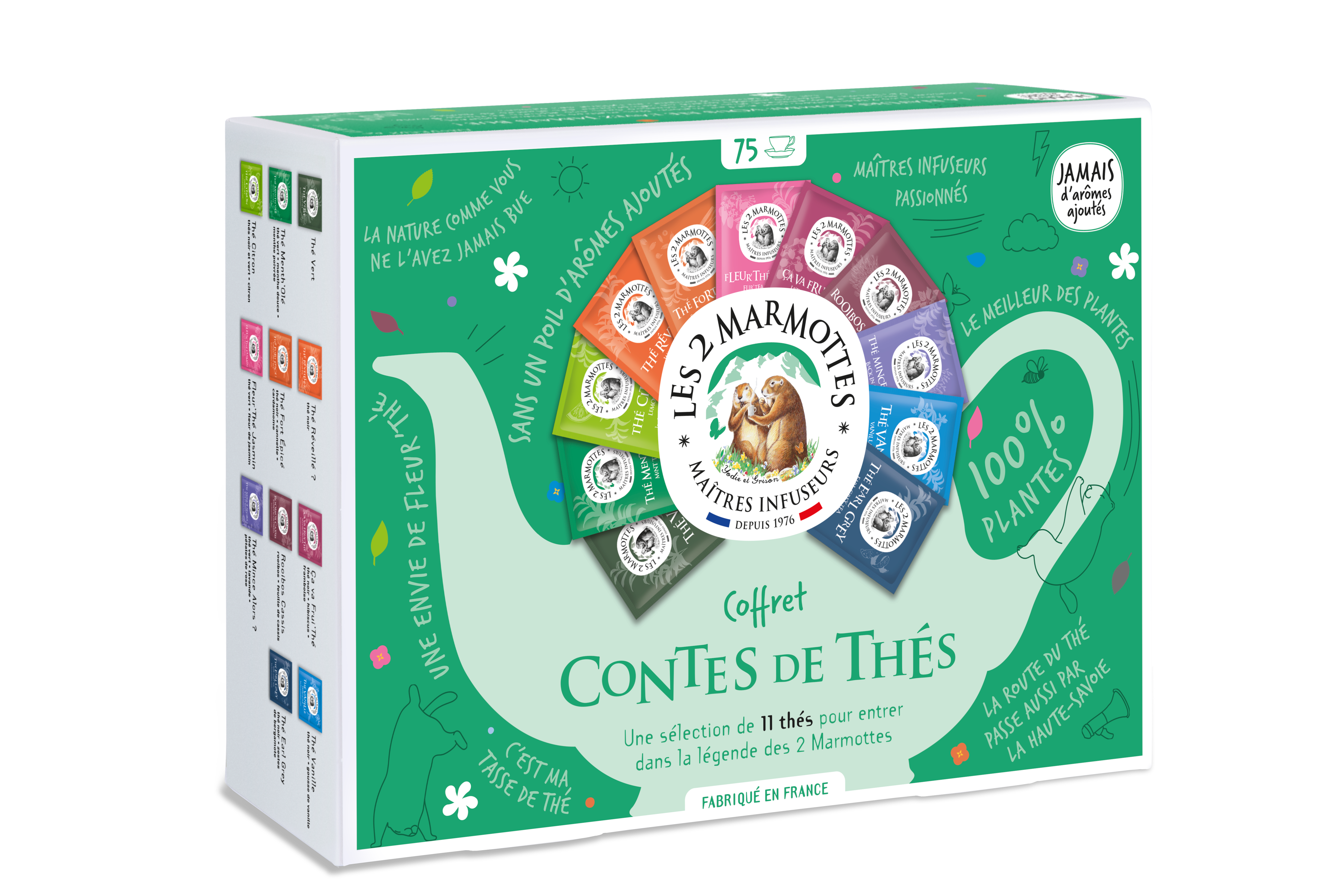 Les 2 Marmottes - Coffret Contes de Thés 126 g - 
Les 2 Marmottes