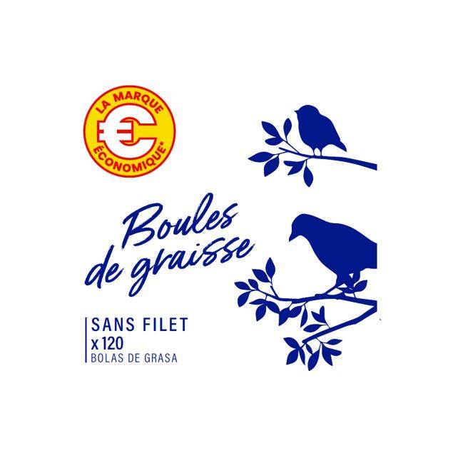 Marque Economique - Caja de 120 bolas de grasa para pájaros - Imagen 2