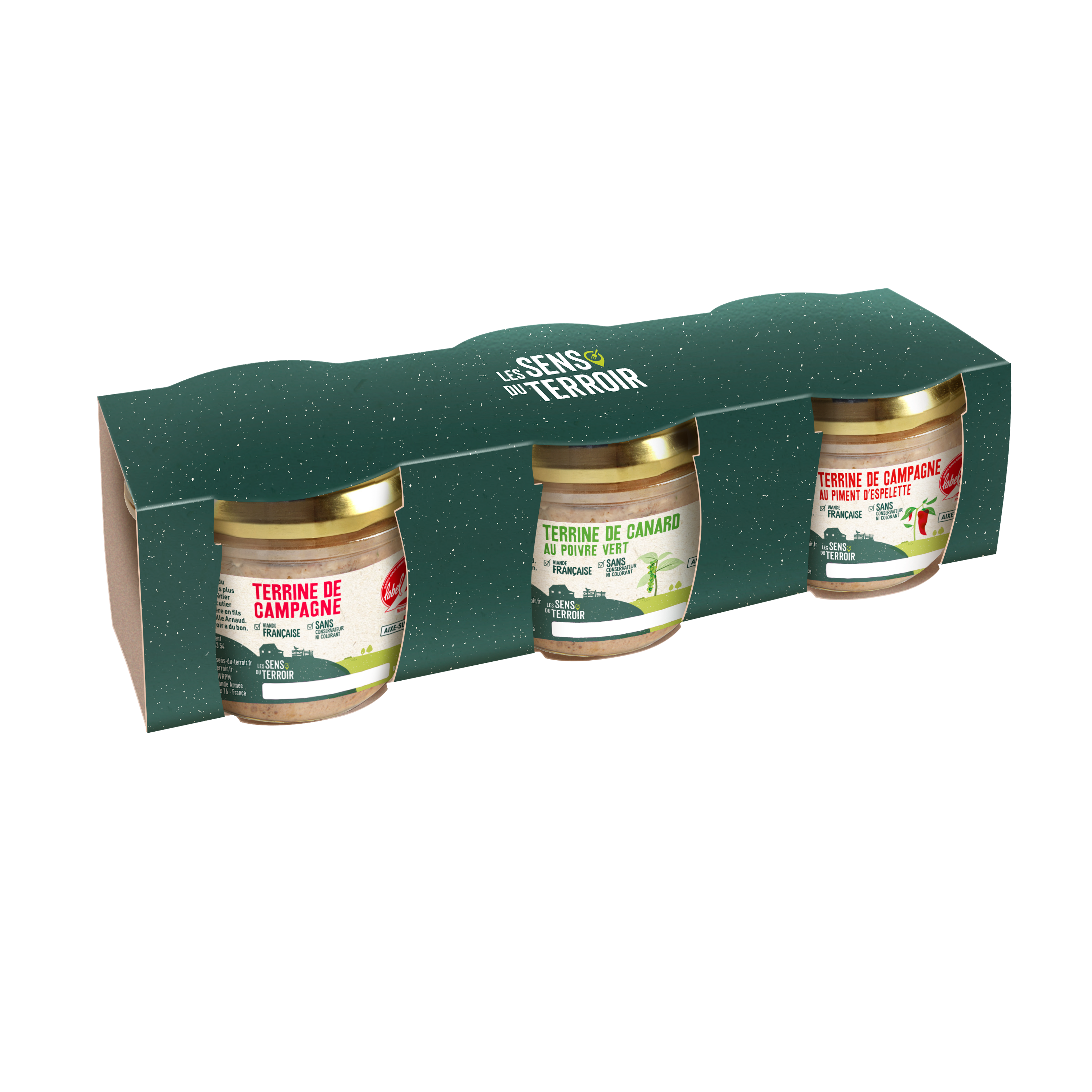 Les Sens du Terroir - Caja de 3 terrinas de 180 g - Les Sens du Terroir - Imagen 1