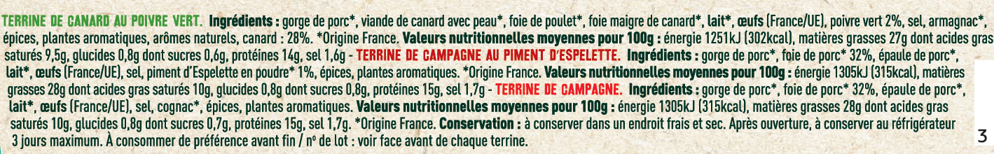 Les Sens du Terroir - Caja de 3 terrinas de 180 g - Les Sens du Terroir - Imagen 2
