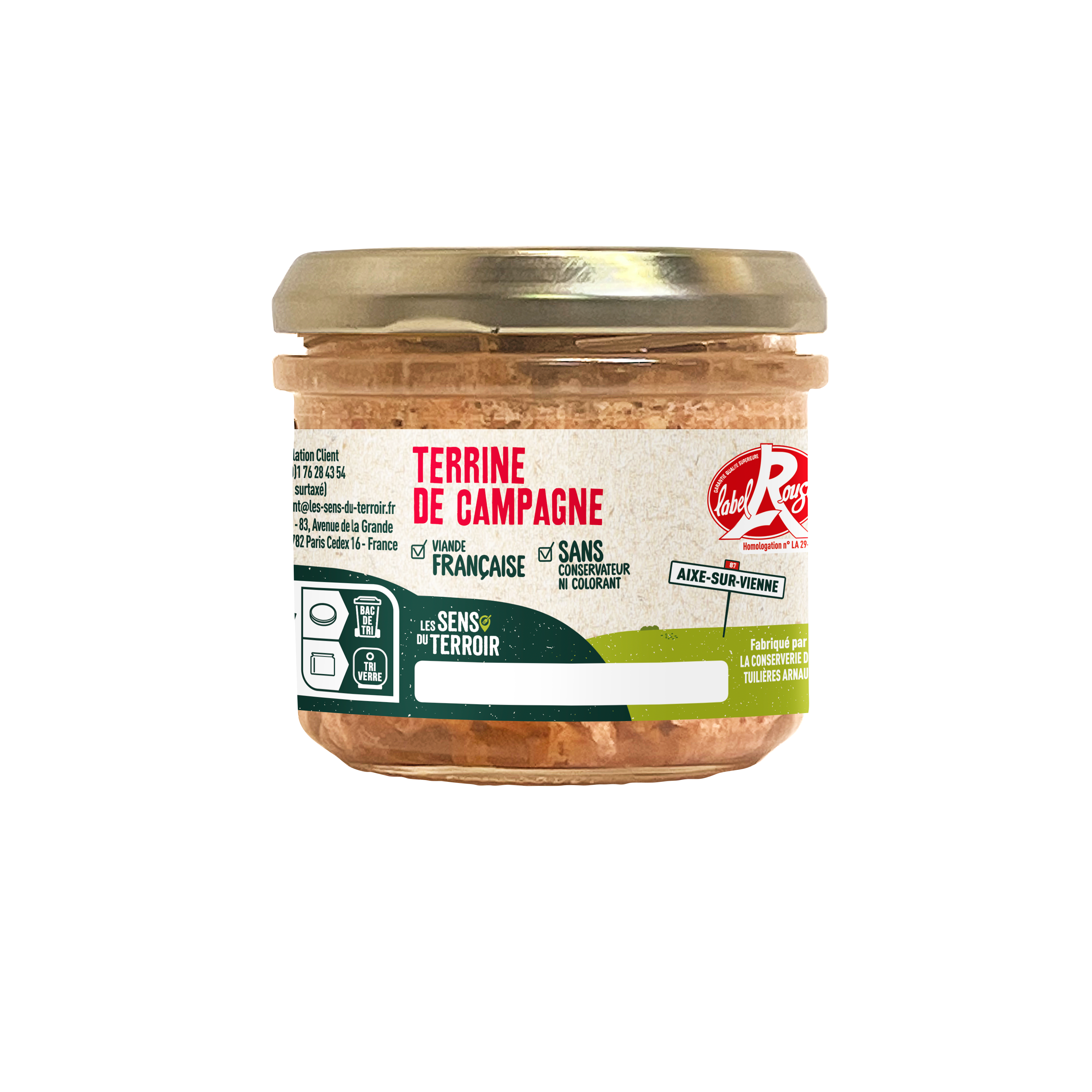 Les Sens du Terroir - Terrina de campo Label Rouge 90 g - Les Sens du Terroir
