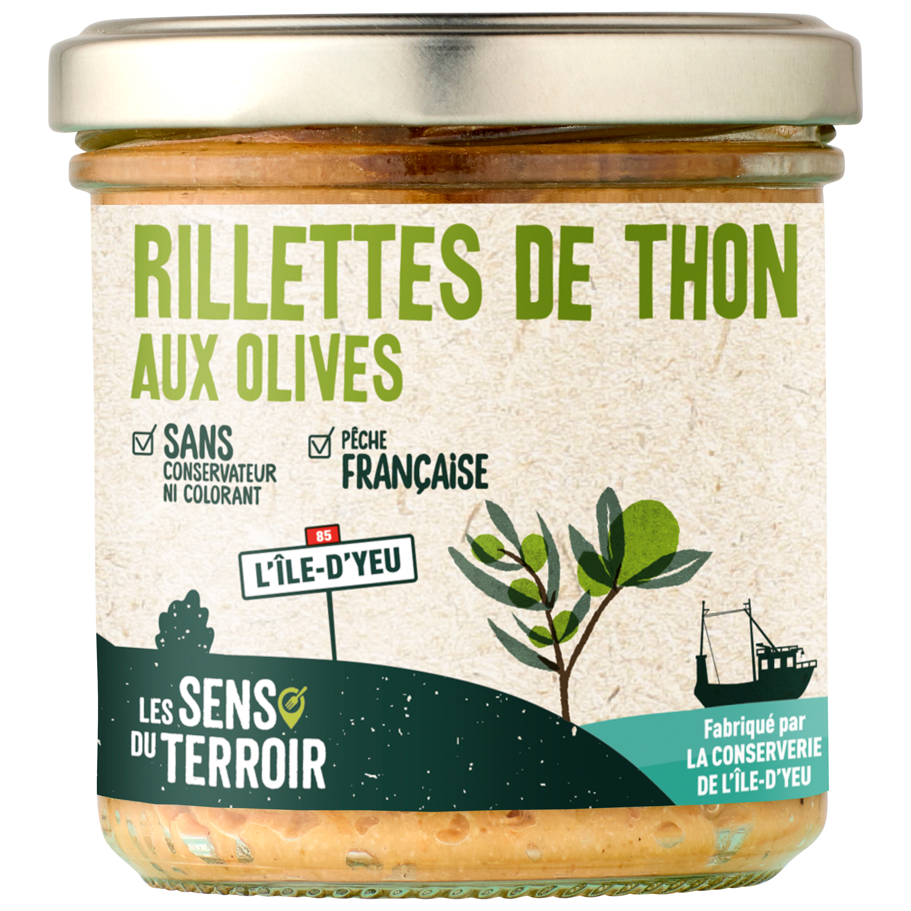 Les Sens du Terroir - Rillettes de atún con aceitunas 140 g - Les Sens du Terroir