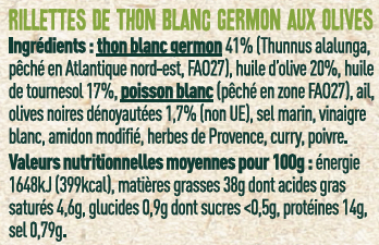 Les Sens du Terroir - Rillettes de atún con aceitunas 140 g - Les Sens du Terroir - Imagen 2