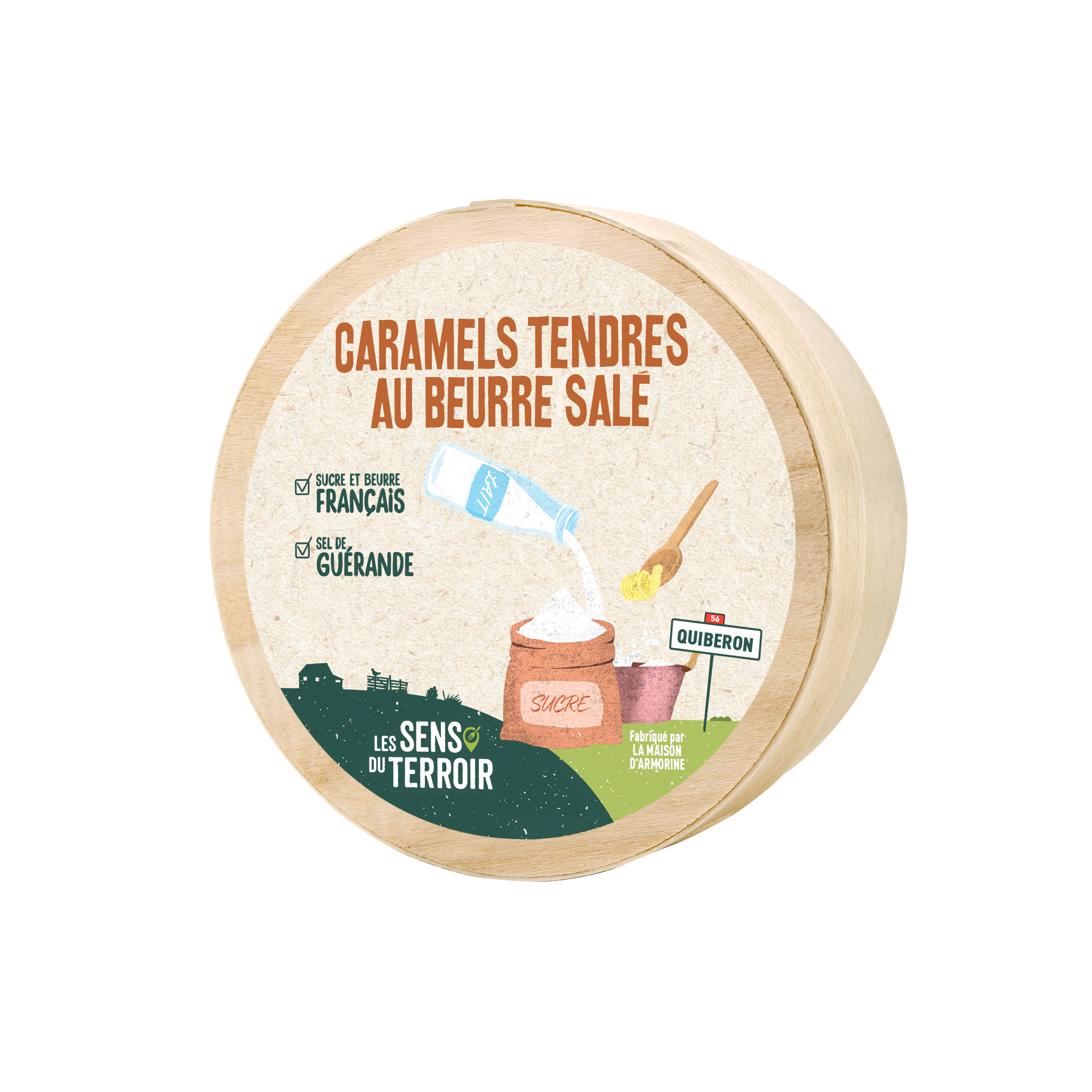 Les Sens du Terroir - Caramels tendres au beurre salé 120 g - Les Sens du Terroir